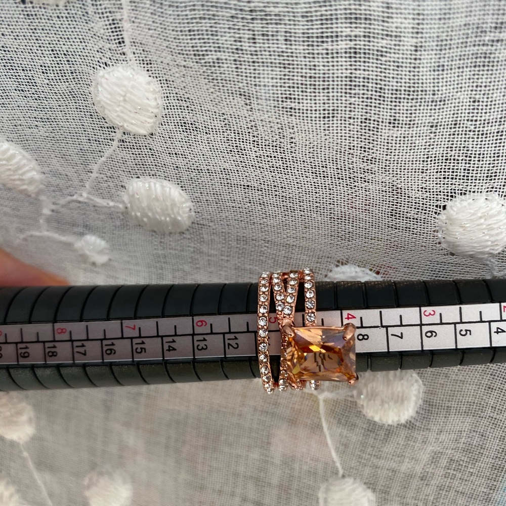 Size 6 Rose gold plated morganite ring - Picture 5 of 7